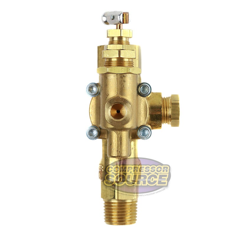 conrader Air Compressor Pilot check valve unloader combination gas discharge 140-175 1/2" FPT TOP INLET X 1/2" MPT OUTLET - Image 3